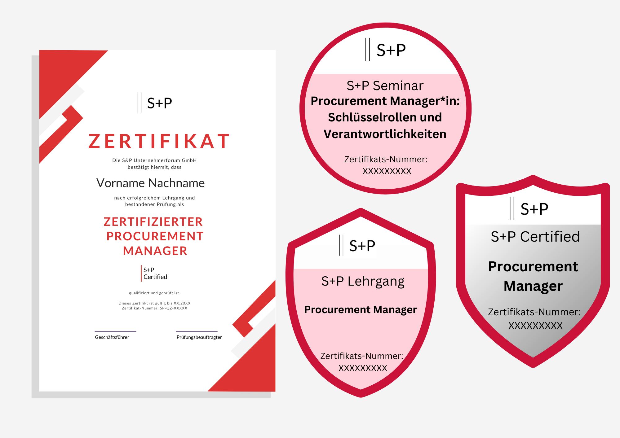 Seminare Einkauf: Souverän verhandeln, digital führen, Risiken managen Badges Procurement Manager
