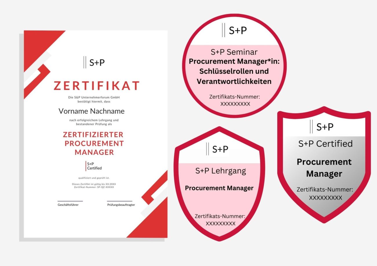 Procurement Manager: Aufgaben, Pflichten & Weiterbildung S+P Badge Procurement Manager