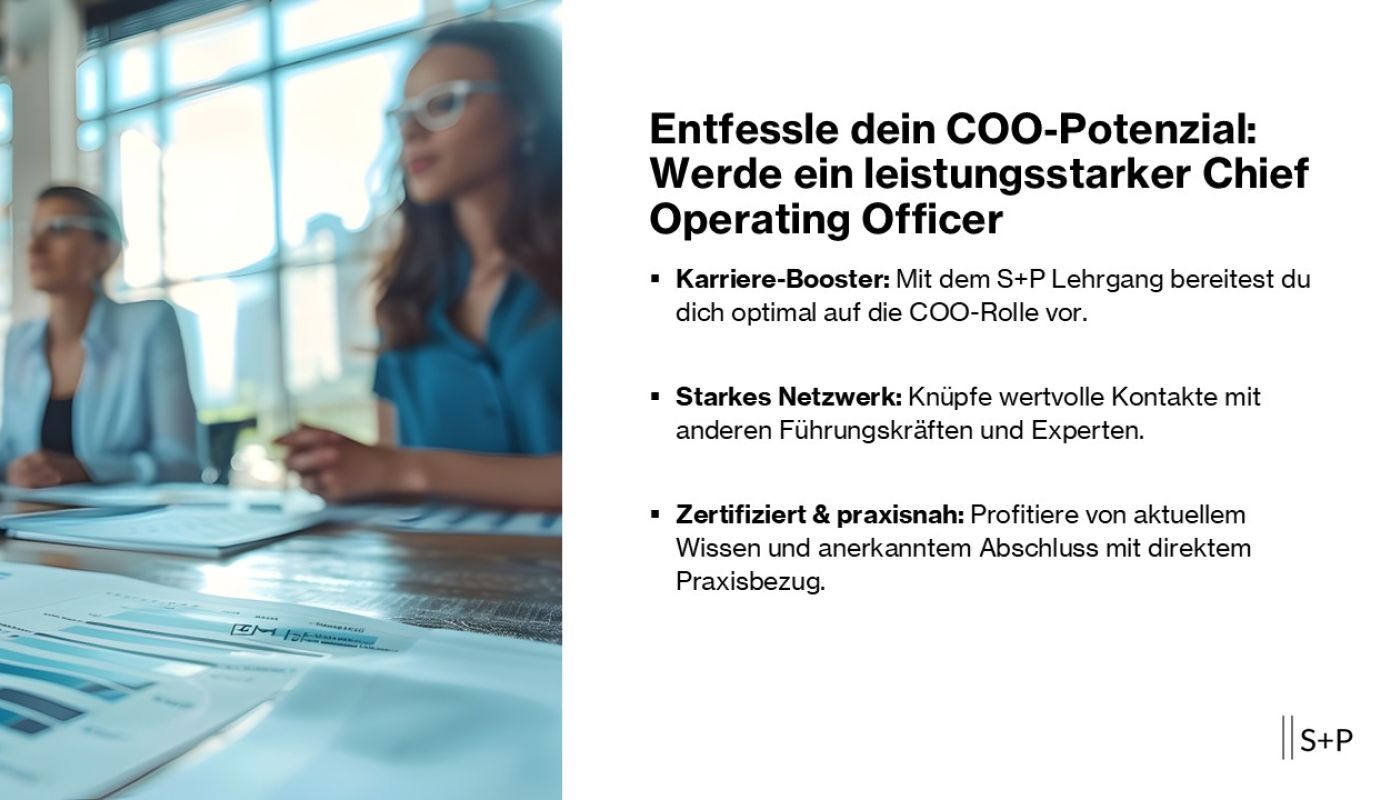 COO Lehrgang mit Zertifikat – Karriere-Booster für operative Führungskräfte Entfessle dein COO-Potenzial
