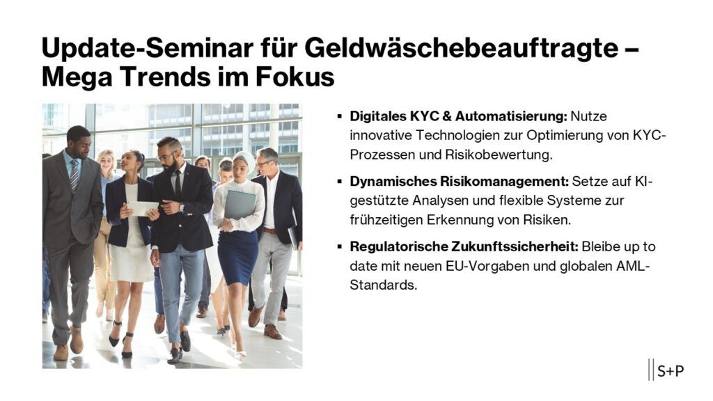 Update-Seminar für Geldwäschebeauftragte – Mega Trends im Fokus