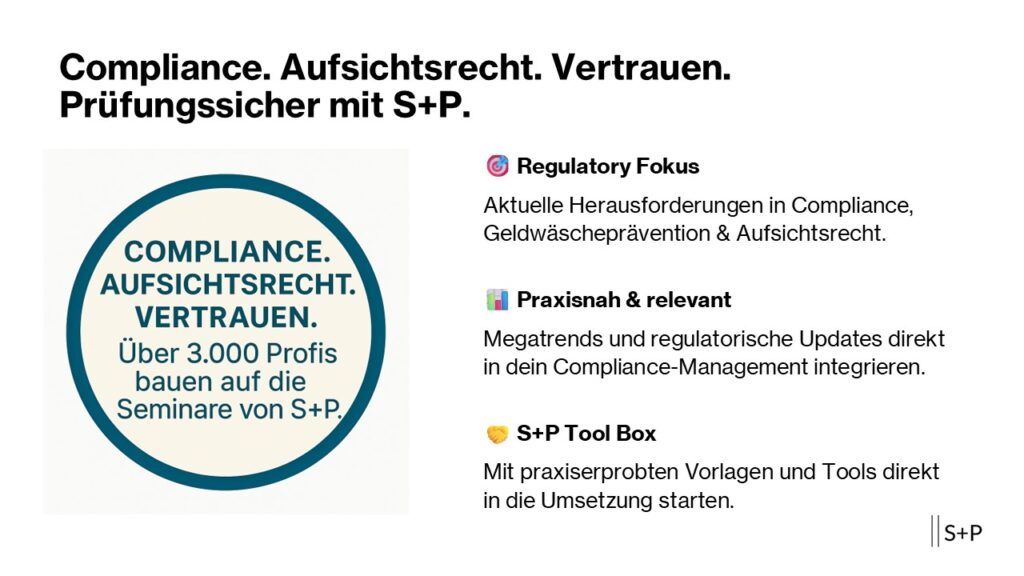 Compliance. Aufsichtsrecht. Vertrauen.