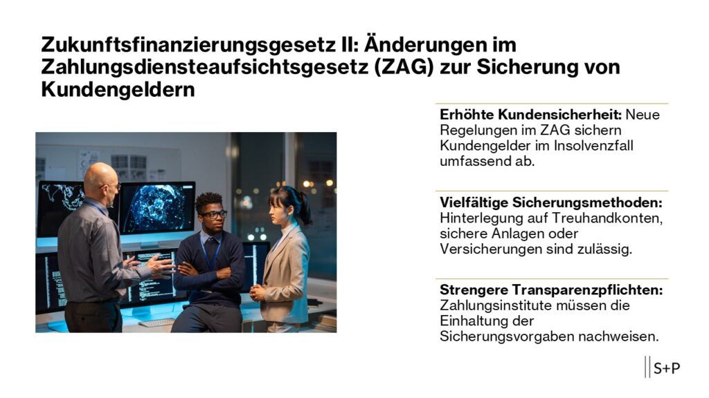 Neue Regelungen im Zahlungsdiensteaufsichtsgesetz (ZAG) zum Schutz von Kundengeldern