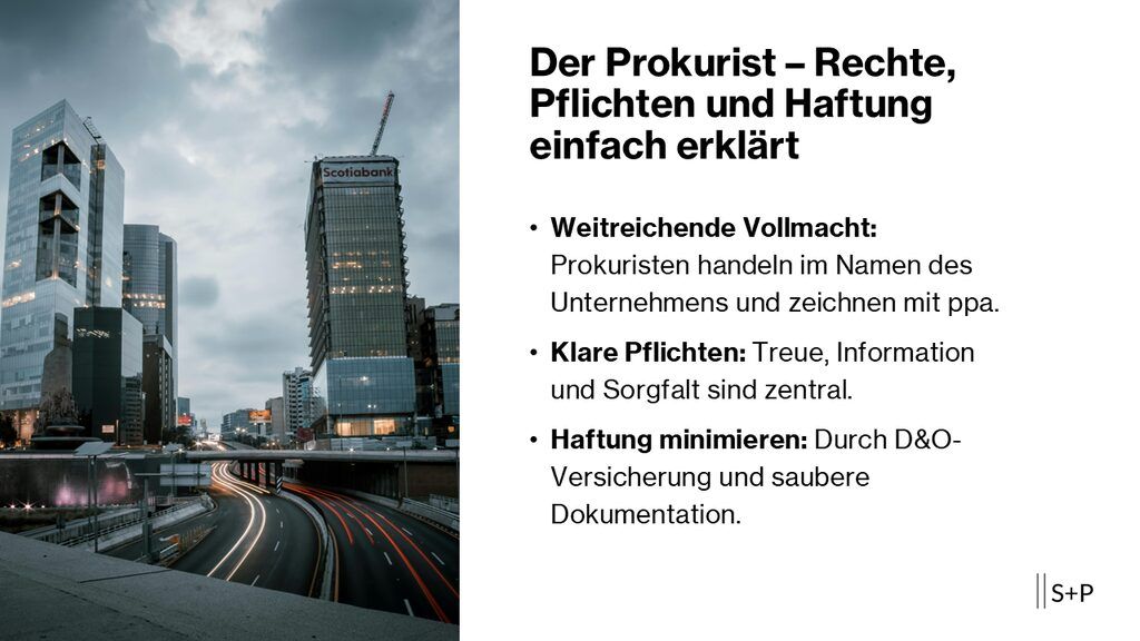 Plötzlich Prokurist – Deine neuen Aufgaben auf einen Blick