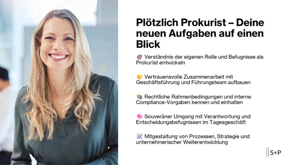 Plötzlich Prokurist – Deine neuen Aufgaben auf einen Blick