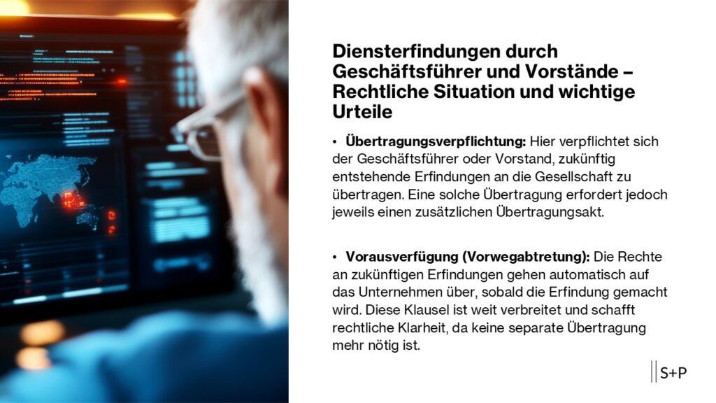 Diensterfindungen durch Geschäftsführer und Vorstände – Rechtliche Situation und wichtige Urteile