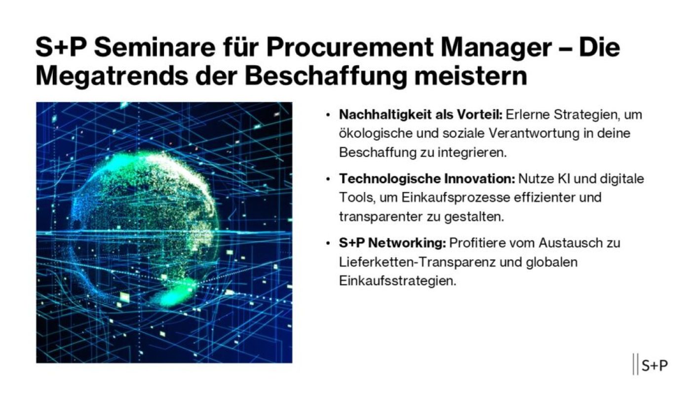 S+P Seminare für Procurement Manager