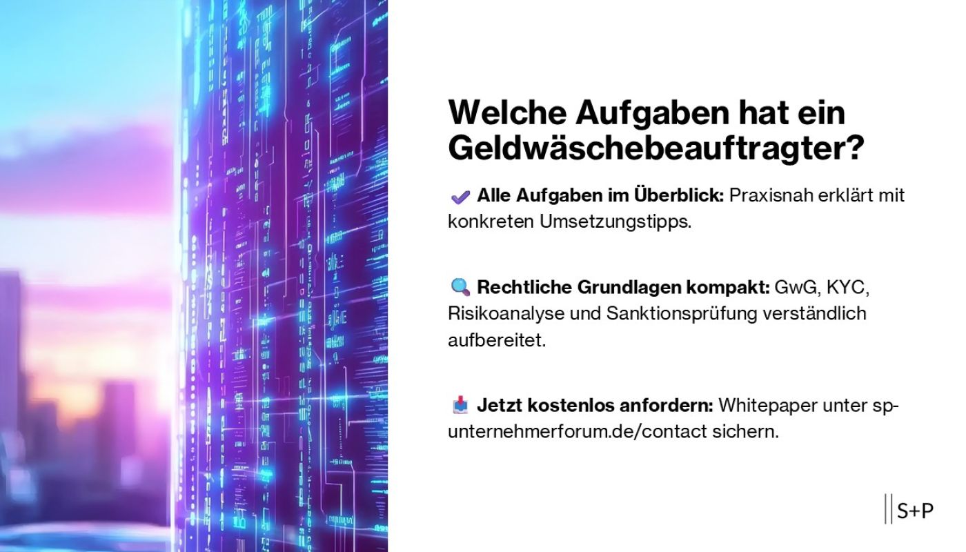 Welche Aufgaben hat ein Geldwäschebeauftragter?