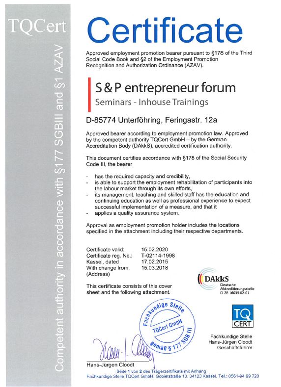 Zertifizierter Seminaranbieter Seminarqualitaet Zertifizierter Seminaranbieter Seminarqualitaet