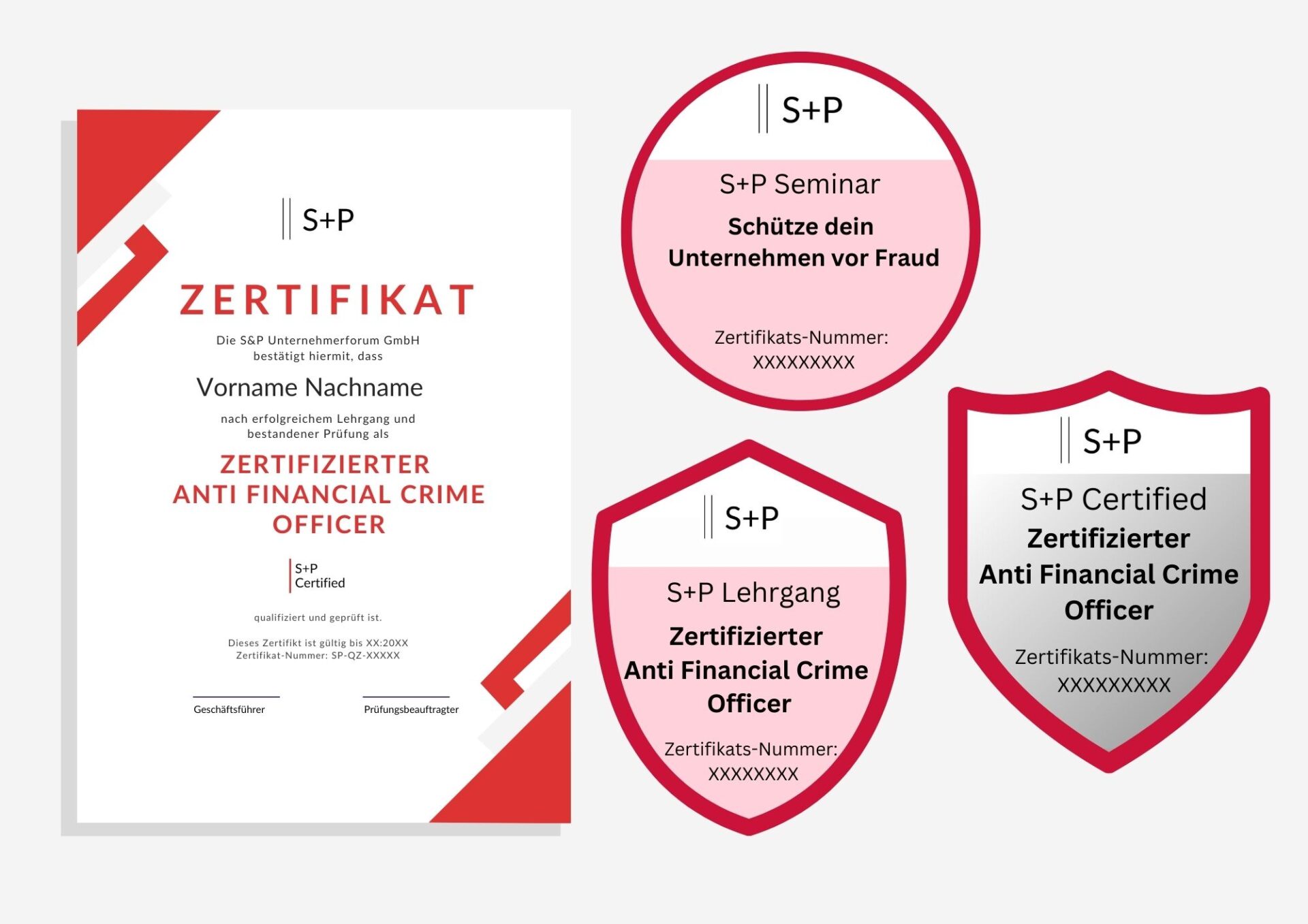 Anti Financial Crime Officer Lehrgang – Finanzkriminalität erkennen, verhindern, rechtssicher handeln Badge Anti Financial Crime Officer