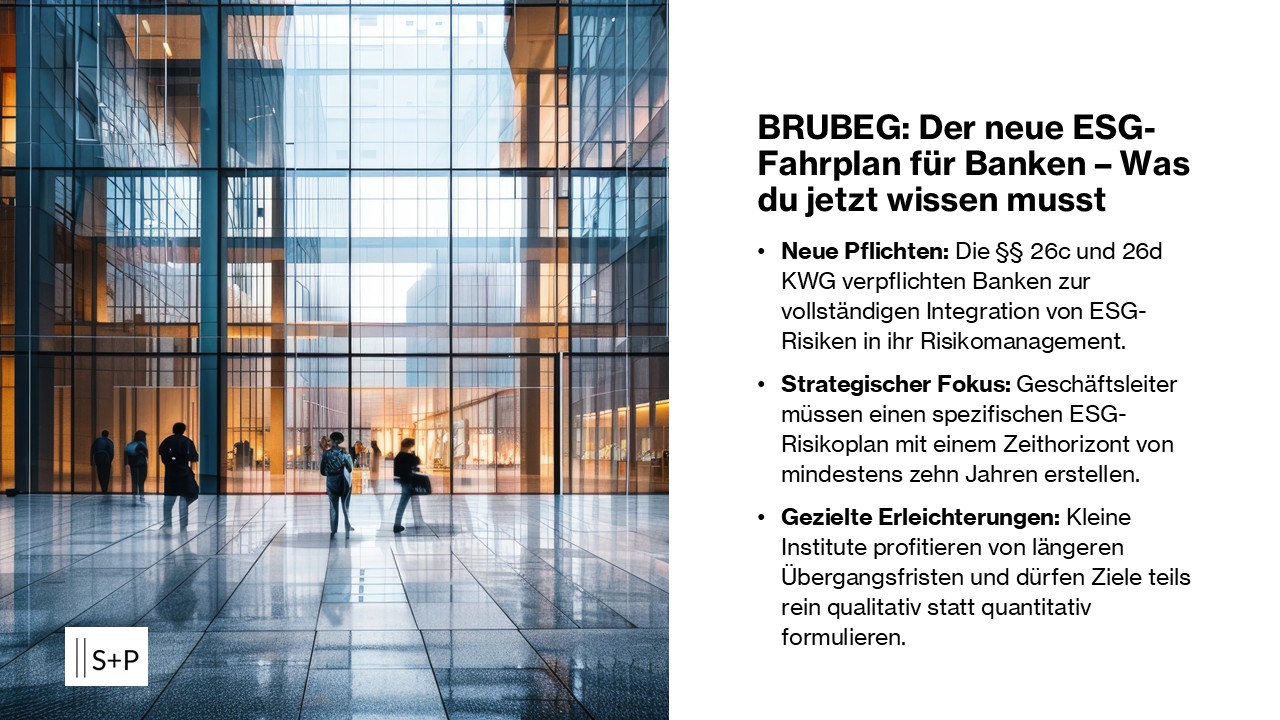 BRUBEG: Der neue ESG-Fahrplan für Banken – Was du jetzt wissen musst