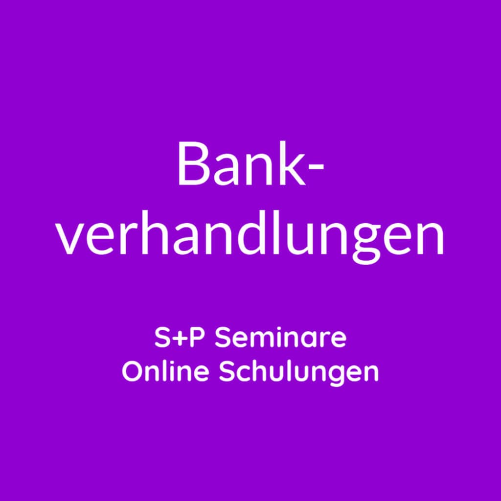 Seminare Bankverhandlungen online buchen