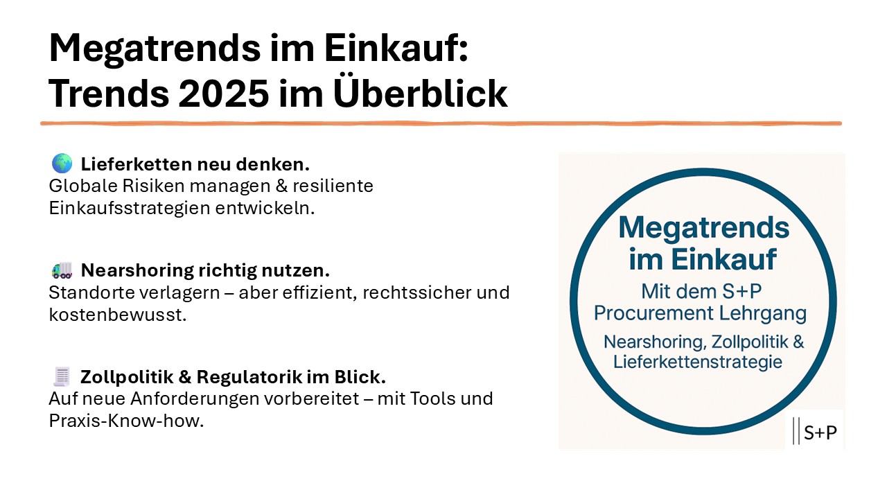 Deine Rolle als Procurement Manager:in Megatrends im Procurement Management