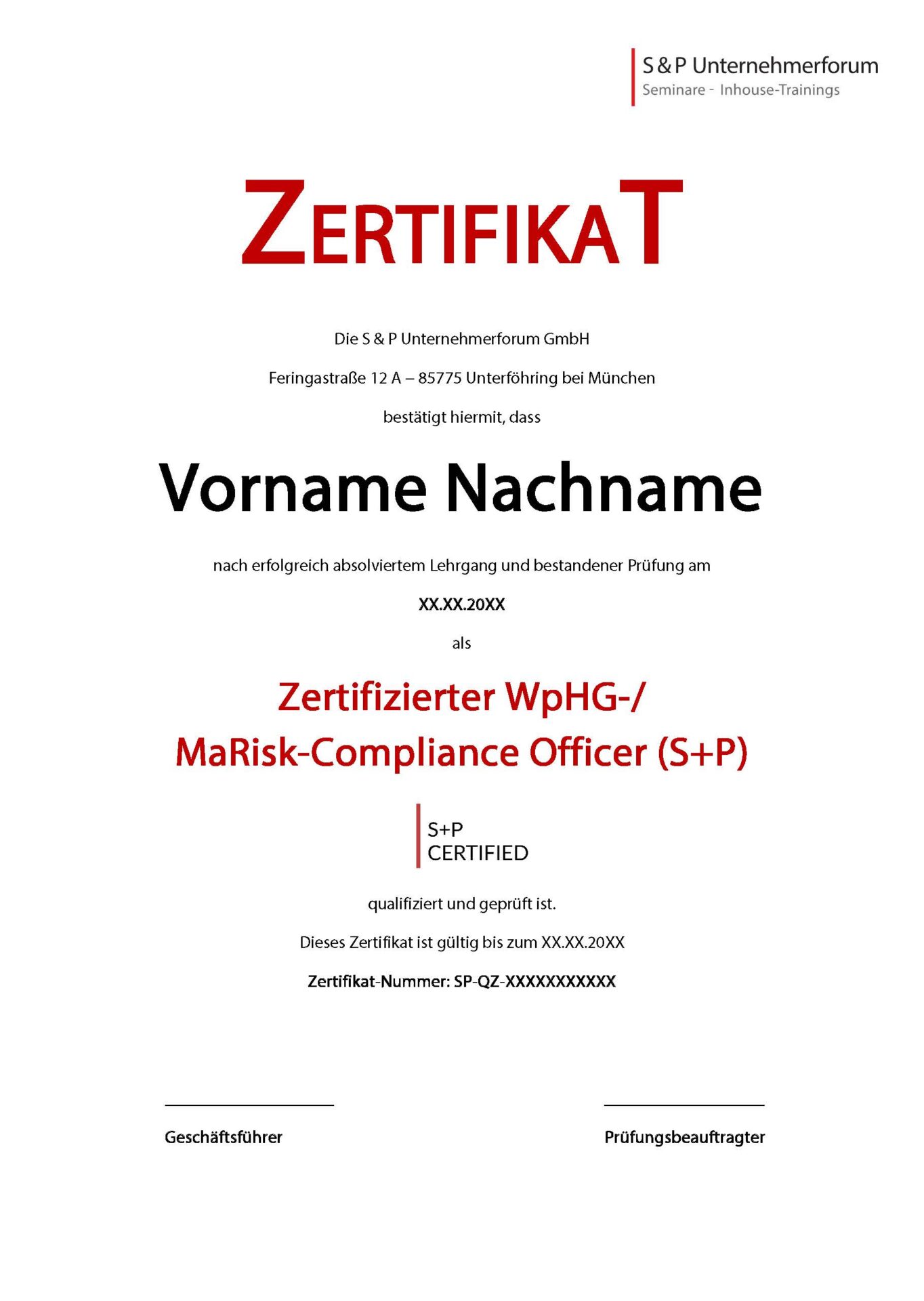 Was muss ich als Compliance Officer machen? Lehrgang WpHG- / MaRisk-Compliance Officer