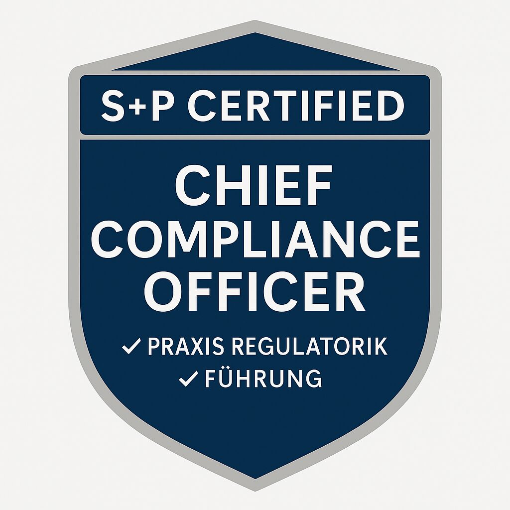 Lehrgang Chief Compliance Officer (CCO) – Mit S+P Certified zur Compliance-Führungskraft S+P Certified: Chief Compliance Officer