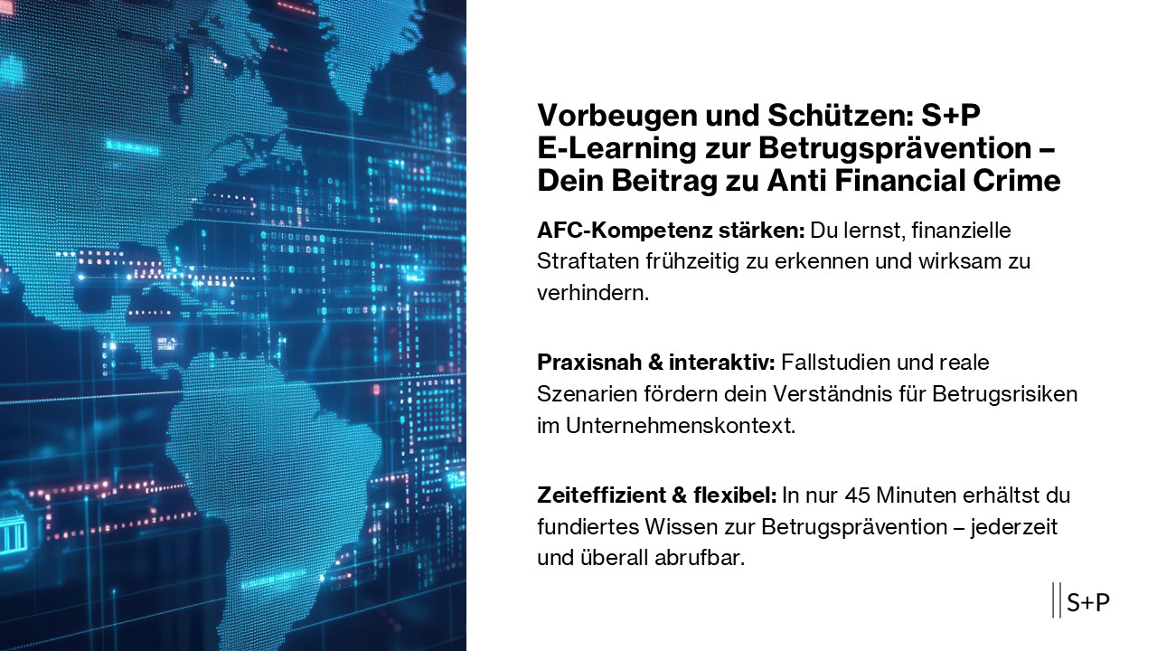 S+P E-Learning zur Betrugsprävention S+P ELearning Anti Financial Crime