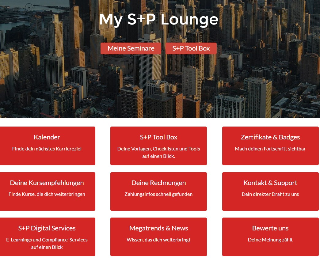 S+P Lounge: Der Schlüssel zum Erfolg Inside die S+P Lounge – Dein persönlicher Karriere-Hub