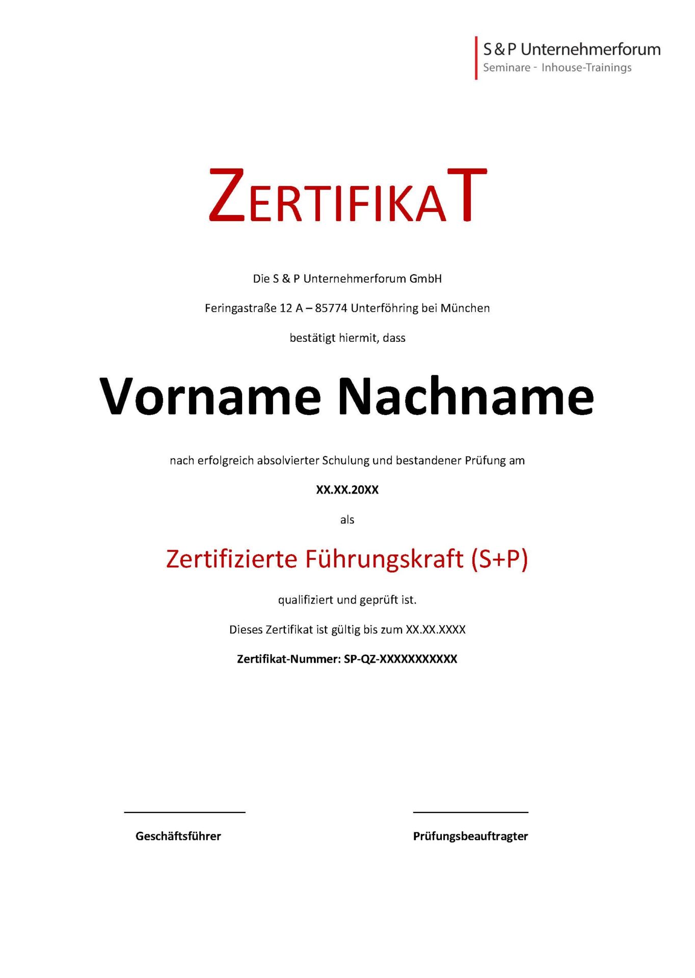 Kommunikation für Manager Musterzertifikat Leadership