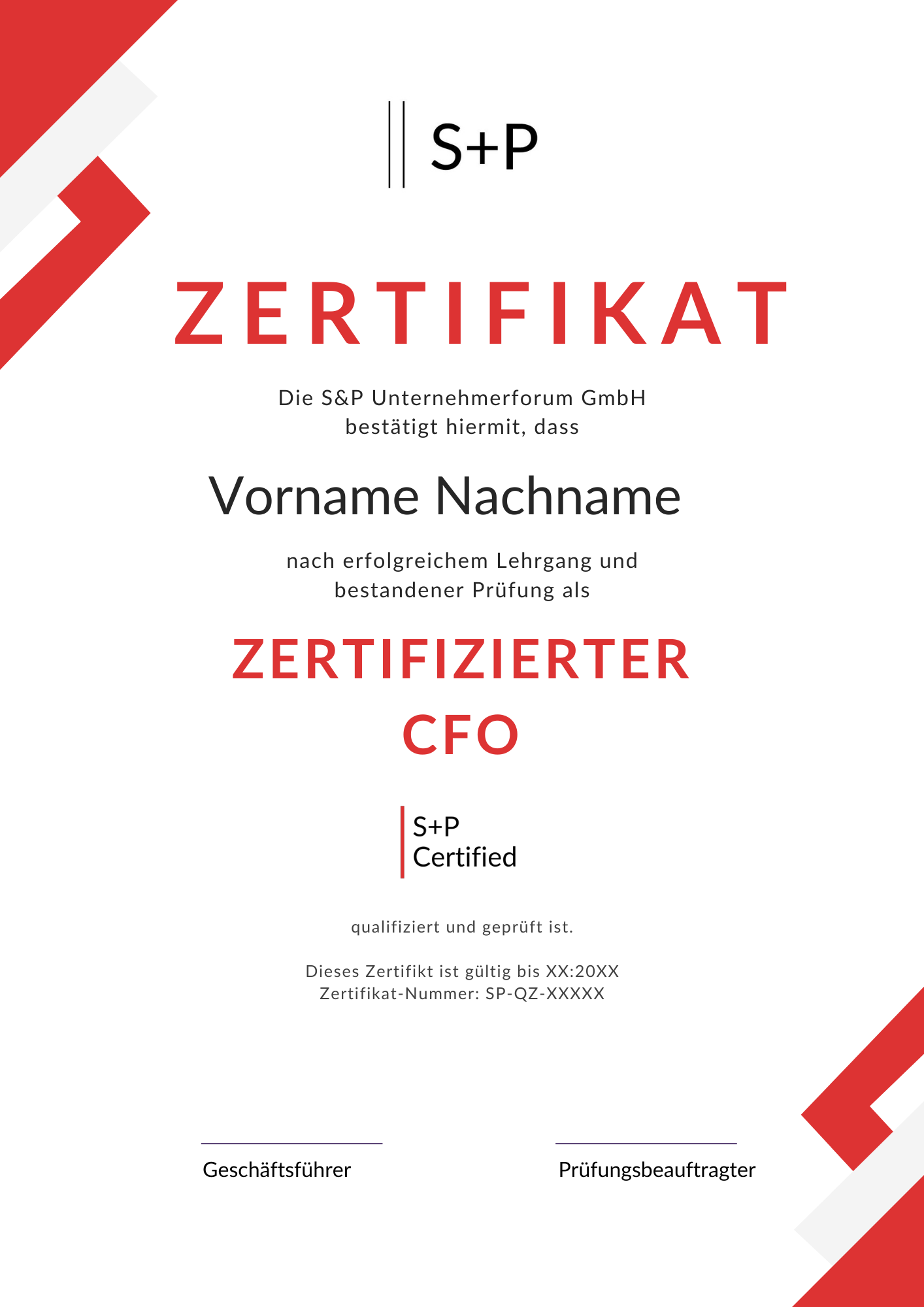 Lehrgang Chief Financial Officer (CFO): Finanzen steuern, Liquidität sichern & Wert steigern Lehrgang GmbH-Geschäftsführer