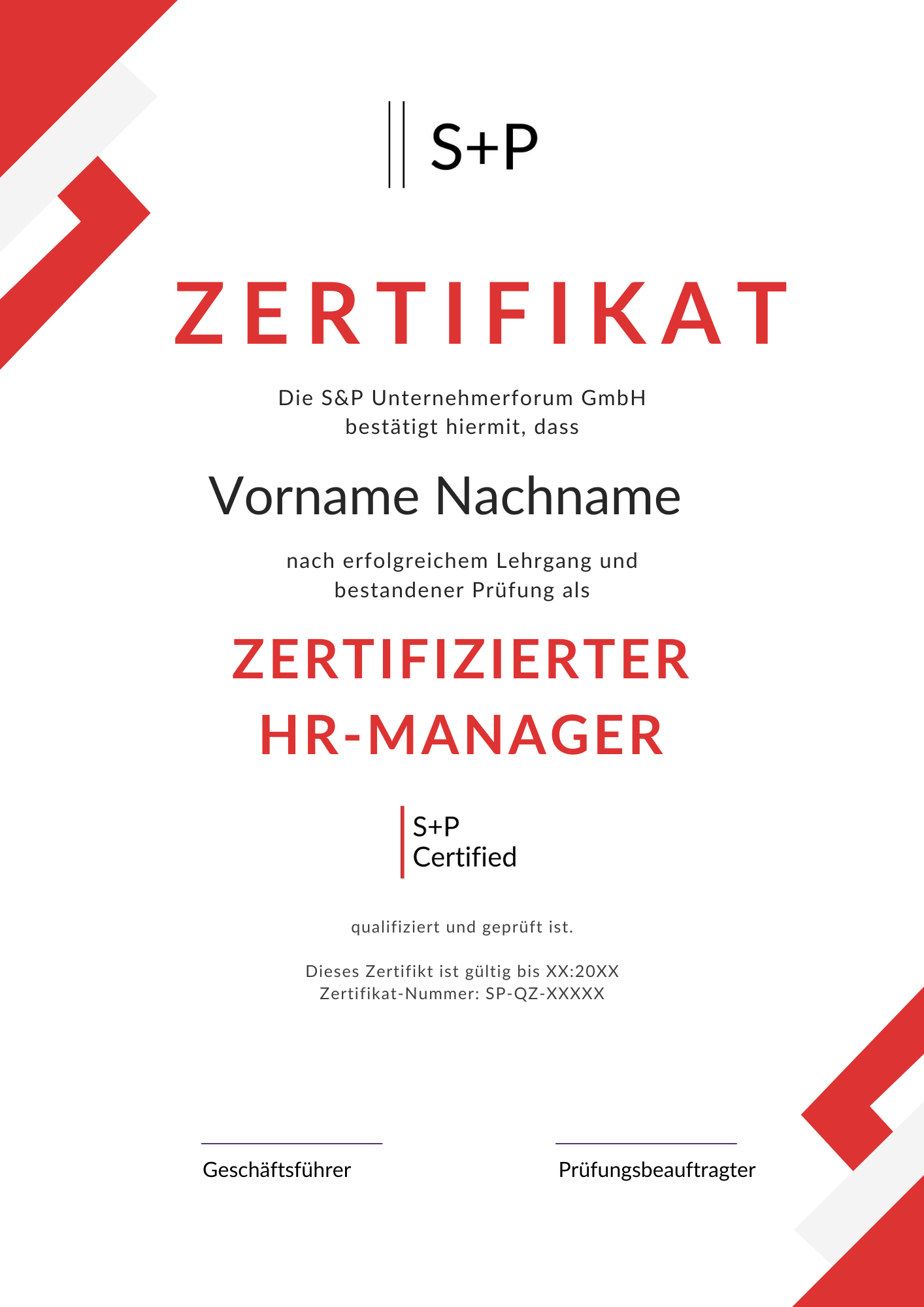 Lehrgang HR-Manager – Recruiting, Vergütung & Personalmanagement erfolgreich meistern Lehrgang GmbH-Geschäftsführer