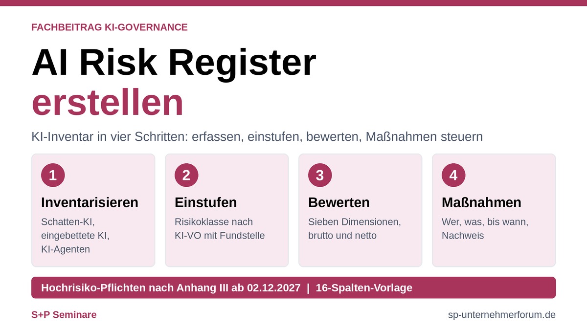AI Risk Register erstellen: KI-Inventar belastbar aufbauen ai-risk-register-erstellen