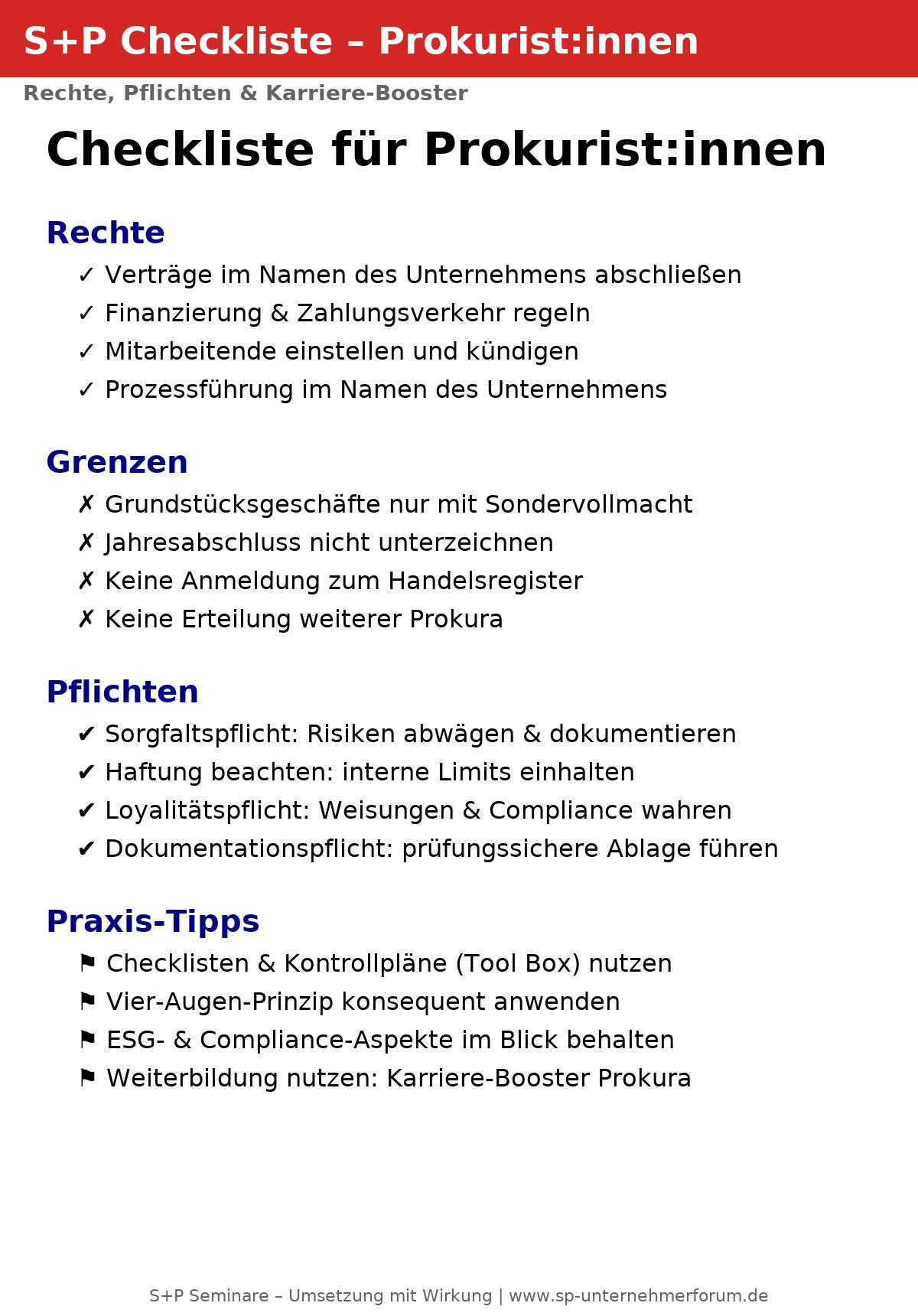 S+P Certified Prokurist