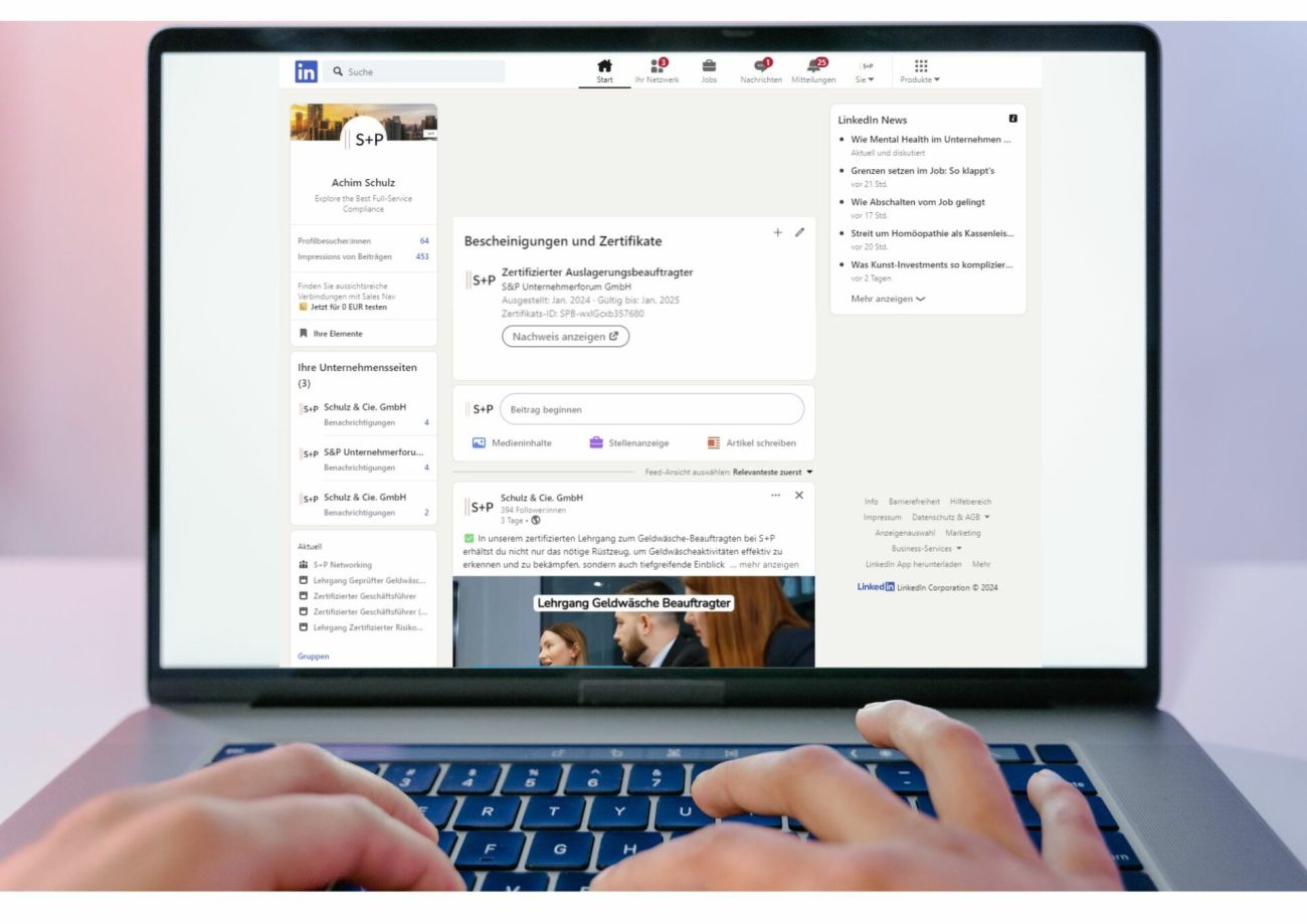 Zertifizierter Auslagerungsbeauftragter Badge S+P
