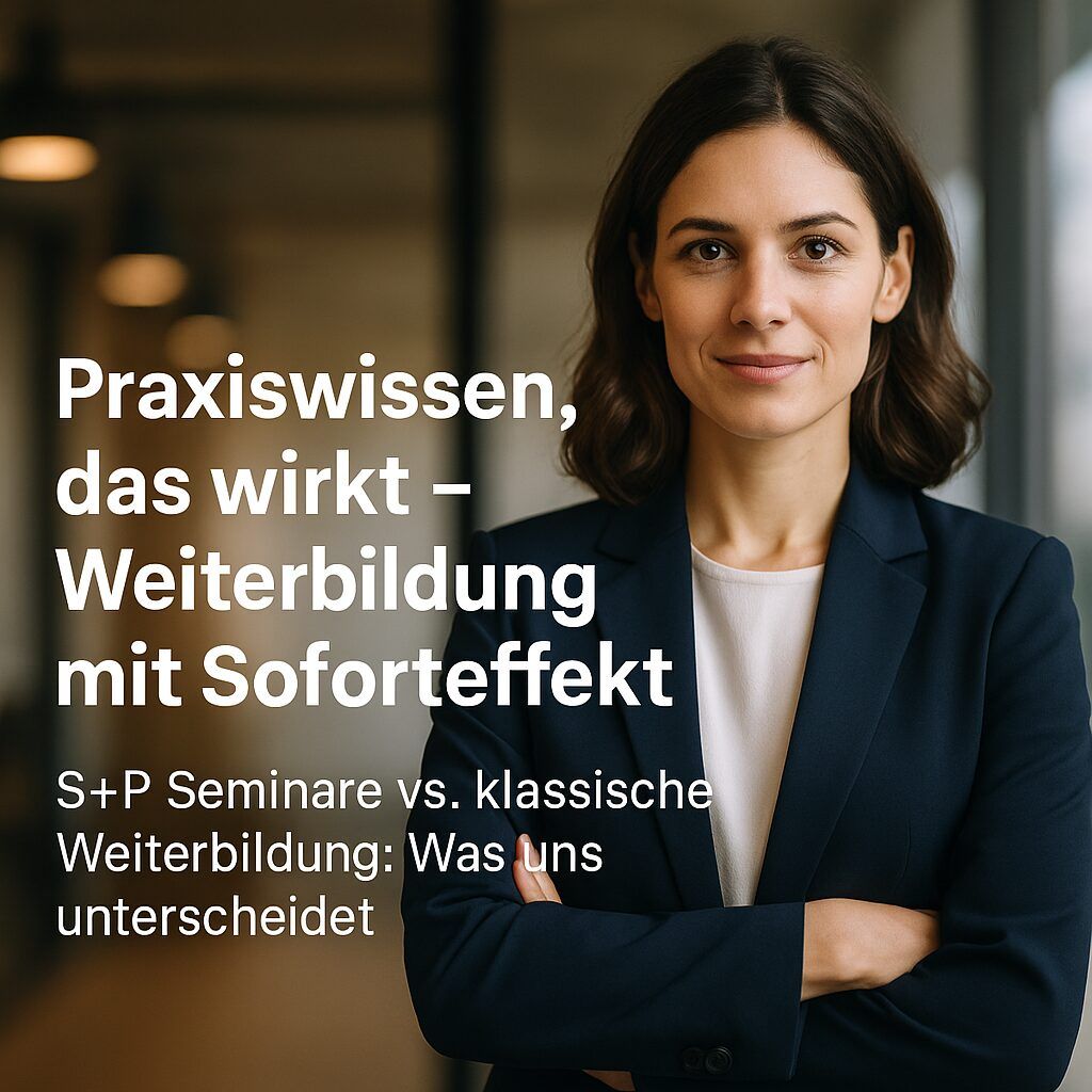 Praxiswissen mit Soforteffekt – S+P Seminare für Fach- & Führungskräfte Jetzt Seminar wählen – Wirkung inklusive