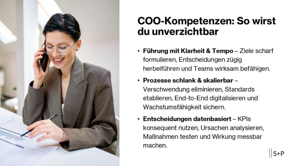Kompetenzen und Eigenschaften eines Chief Operating Officers. Kompetenzen eines COO