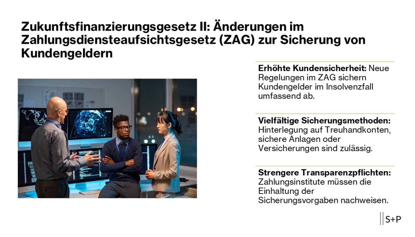 Neue Regelungen im Zahlungsdiensteaufsichtsgesetz (ZAG) zum Schutz von Kundengeldern
